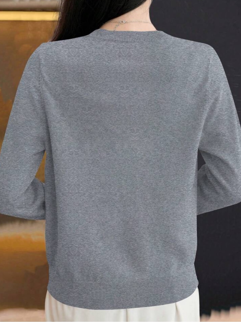 Gray Button-Front Cardigan - Picture 2 of 6